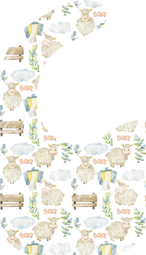 BB052 Bib 36x20cm